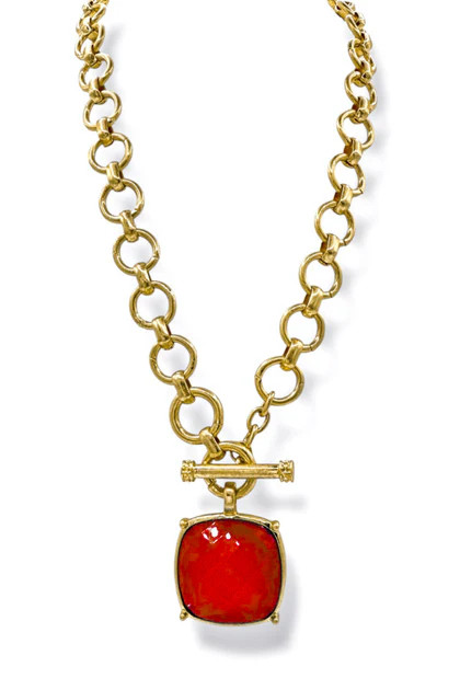 Courtney Red Statement Necklace | The Willow Tree