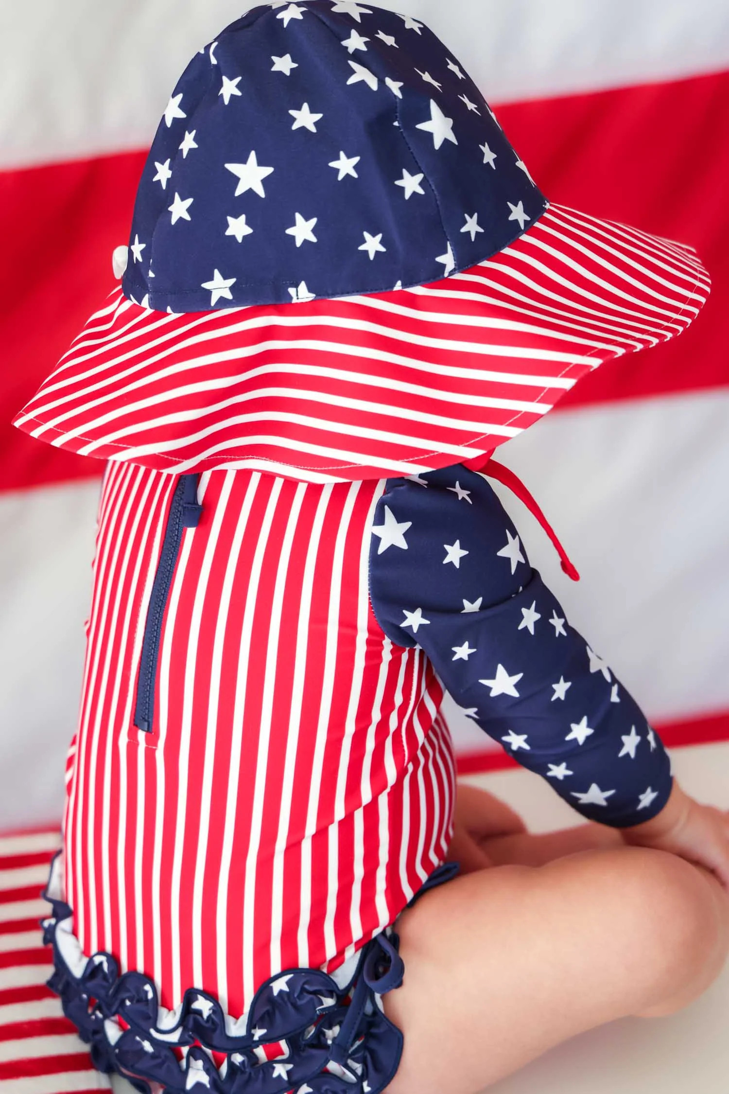 Printed Sun Hat | Stars & Stripes Party | Caden Lane