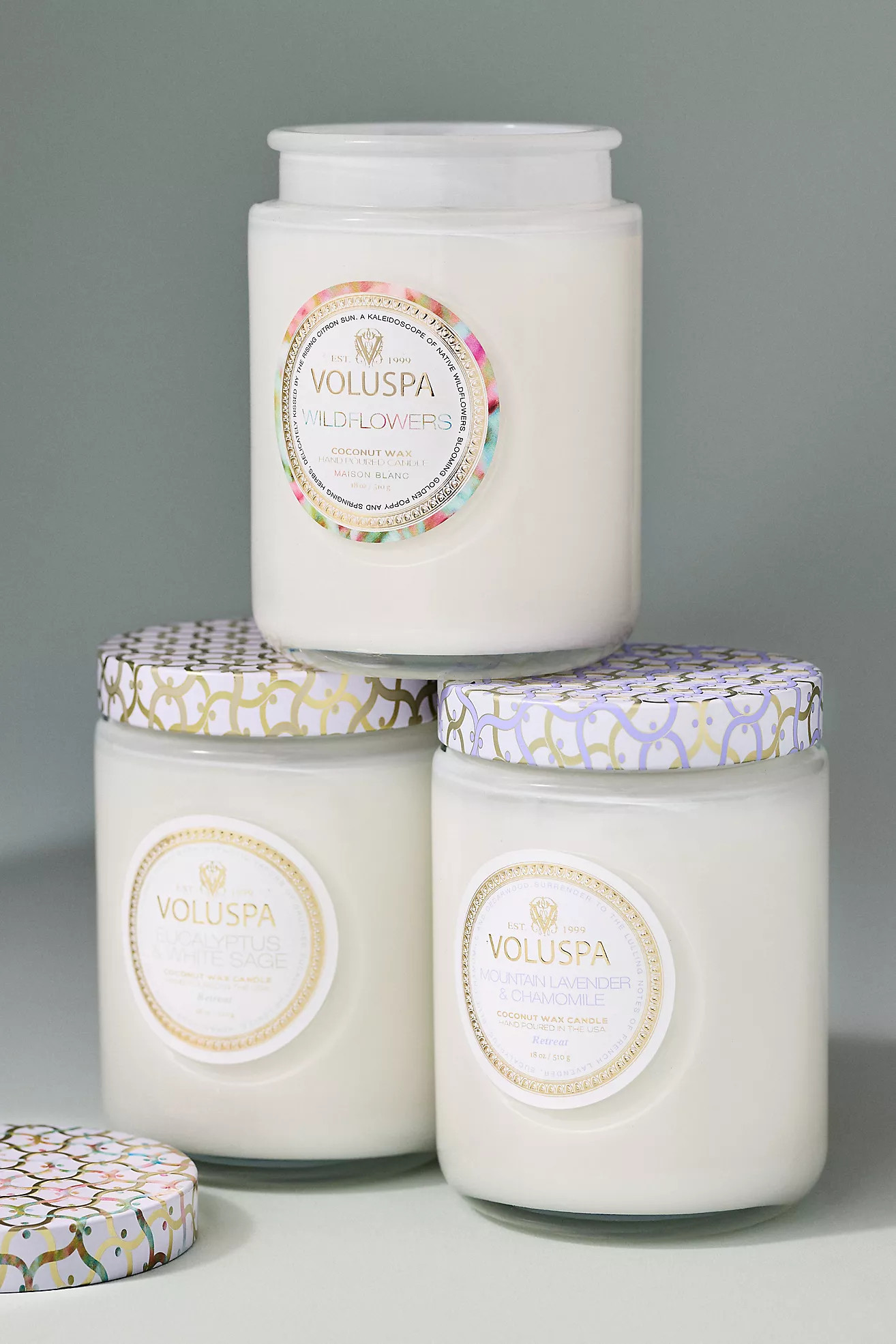 Voluspa Floral Wildflowers Glass Jar Candle | Anthropologie (US)