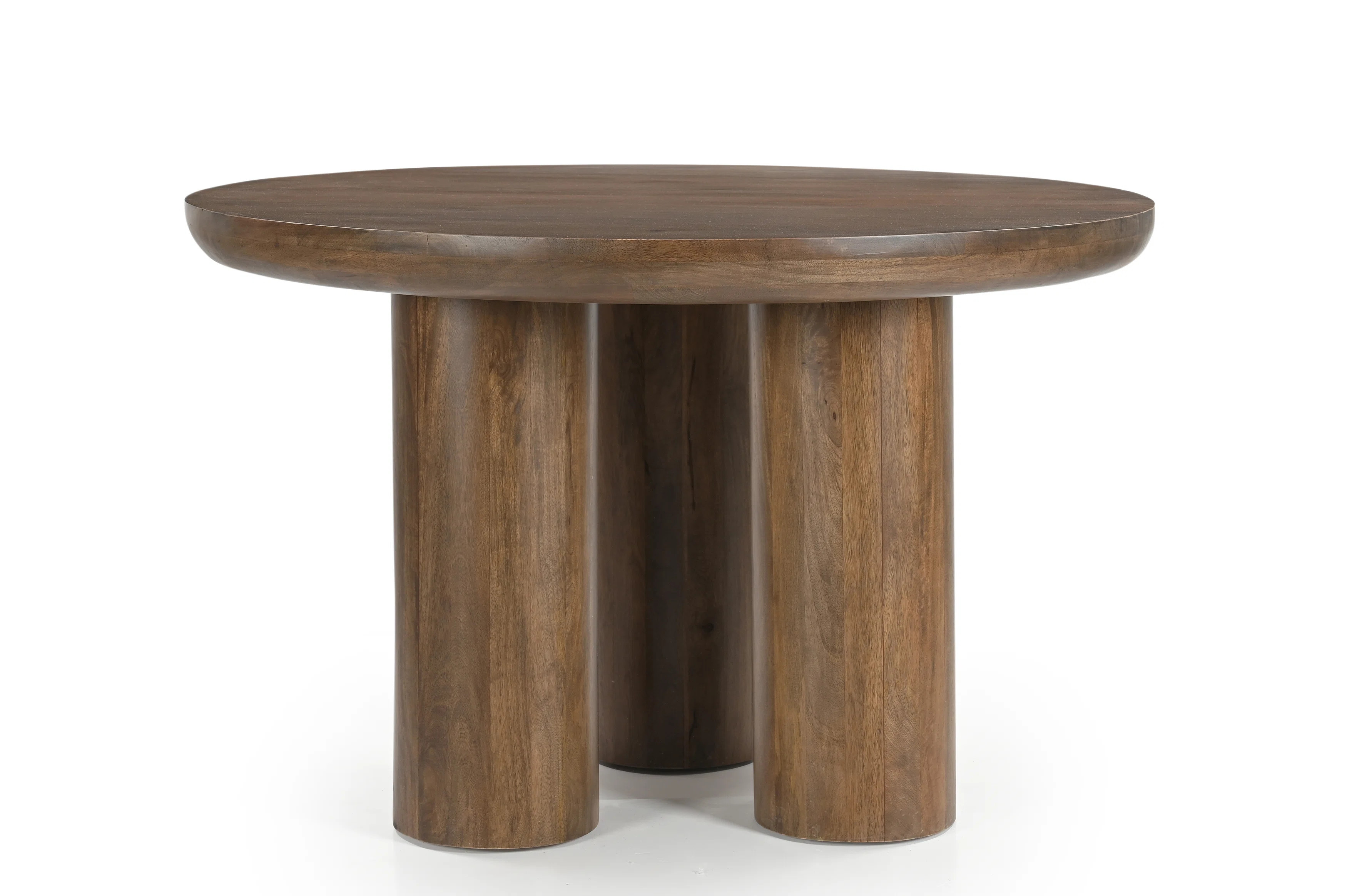 Napa 48" Round Mango Wood Dining Table with Column Legs in Brown | Wayfair North America