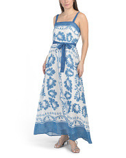 Sleeveless Maxi Dress With Tie Waist | Marshalls