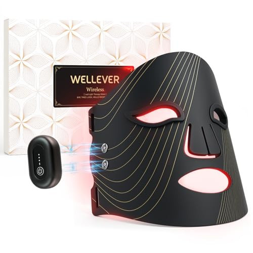 Red Light Therapy Mask for Face, Wireless Led Face Mask Light Therapy with 850nm Near-Infrared, 4 Modes Rechargeable Red and Blue Light Therapy for Face, Portable Led Facial Skincare Device | Amazon (US)