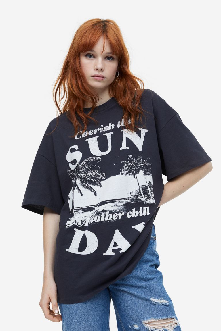 Oversized Printed T-shirt | H&M (US + CA)