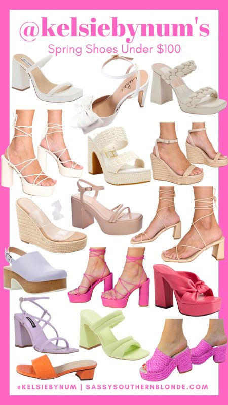 Spring shoe. Summer sandal. Platform heel. Nude heel. Neutral shoe. Colorful shoe. Pink heels. Purple clogs. New shoes  

#LTKshoecrush #LTKunder100 #LTKworkwear