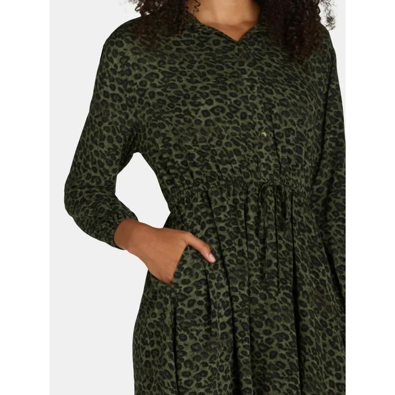 Time and Tru Soft Shirtdress, Women's and Women's Plus, Size XS-4X | Walmart (US)