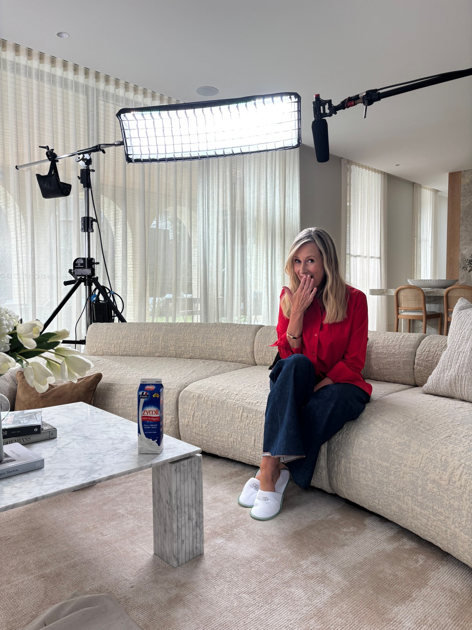 Wearing a pop of red for a shoot with Zymil! Top is from Trenery and I’ve linked the same (but in a different colour as I can’t find the red), as well as some similar styles. My jeans are Scanlan Theodore, my go to pair  

#LTKaustralia #LTKworkwear #LTKover50style