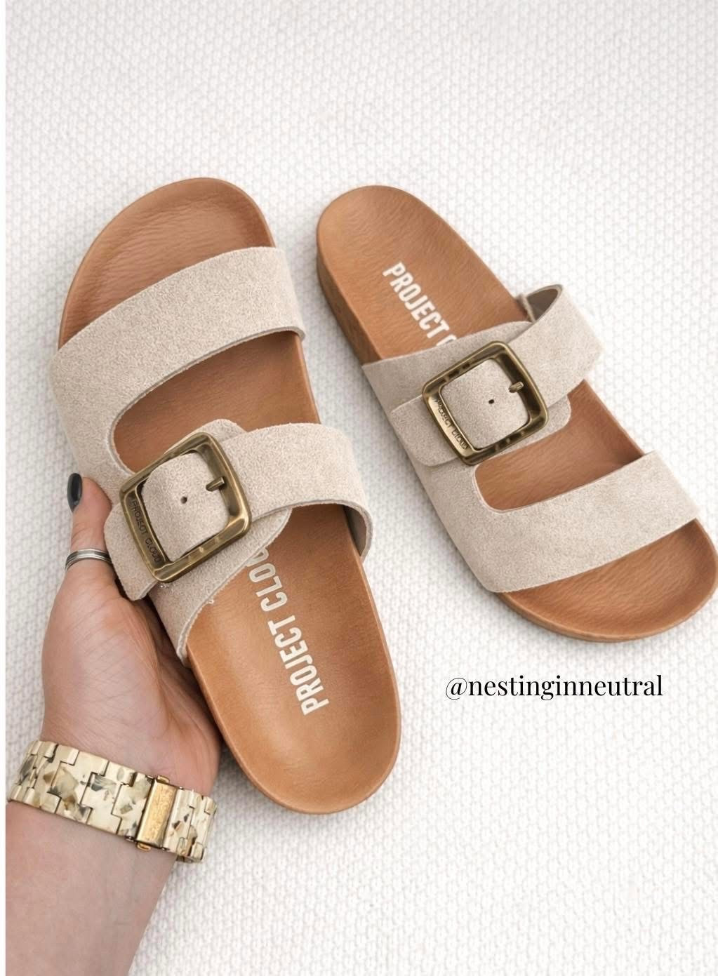 LOWEST PRlCE! 😍 Designer look without that hefty PRlCE tag! Not only are they gorgeous, but that insole is described as PLUSH and they aren't kidding! Soft and squishy and insanely comfortable. And check out that buckle! 

Sandals, slides, summer, vacation

#LTKWorkwear #LTKTravel #LTKSeasonal