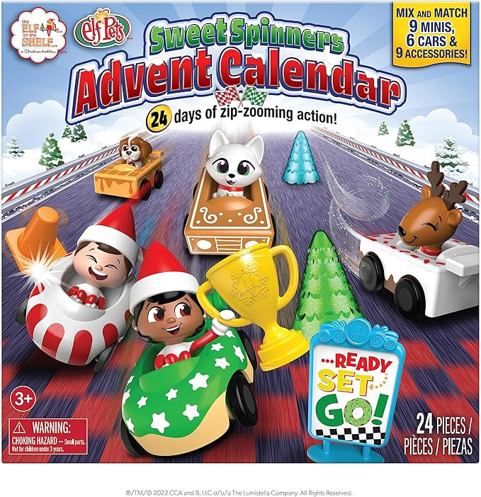 The Elf on the Shelf Sweet Spinners Advent Calendar for Kids - Includes 24 Playable Mini Figures ... | Amazon (US)