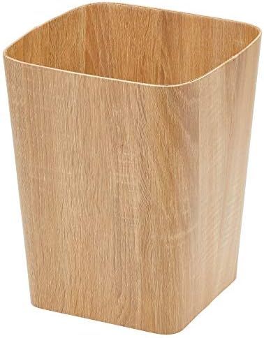 mDesign Square Trash Can Wastebasket, Garbage Container Bin - for Bathrooms, Powder Rooms, Kitche... | Amazon (US)