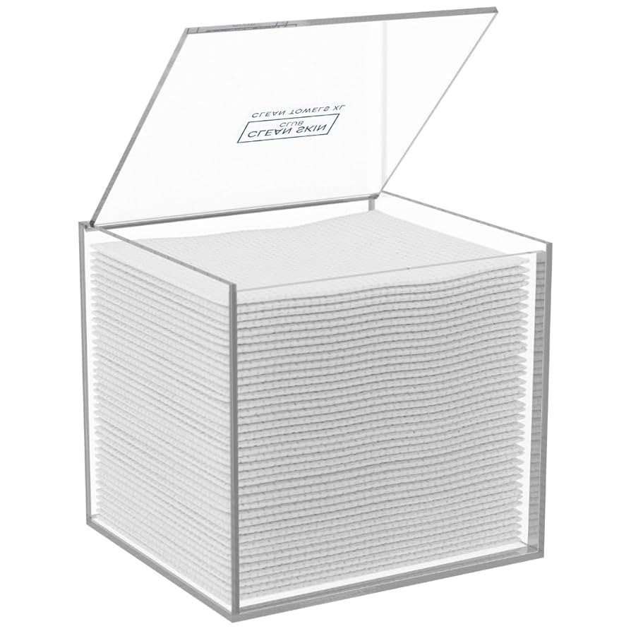 CLEAN SKIN CLUB Clear Acrylic Box for Clean Towels XL (NOT Included), Container For 50 Disposable... | Amazon (US)