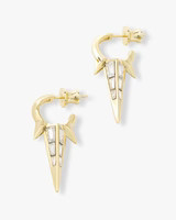 Gabriella Baguette Triple Spike Earrings | Melinda Maria
