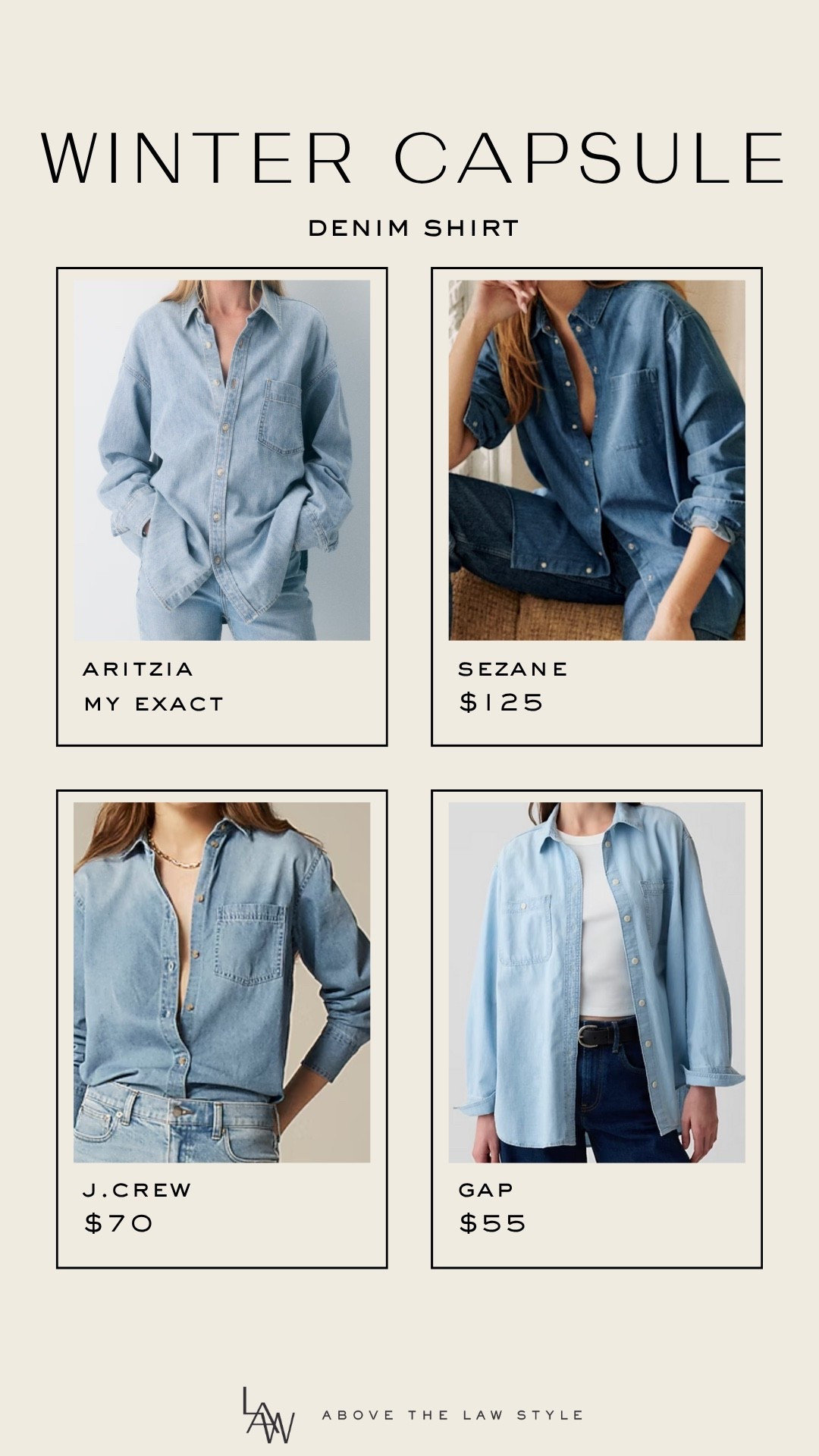 Winter Capsule: Denim Shirt

#LTKFindsUnder50 #LTKStyleTip #LTKFindsUnder100
