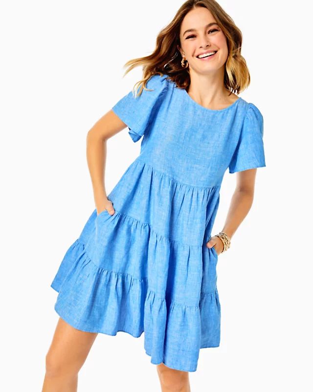 Jocelyn Short Sleeve Linen Dress | Lilly Pulitzer