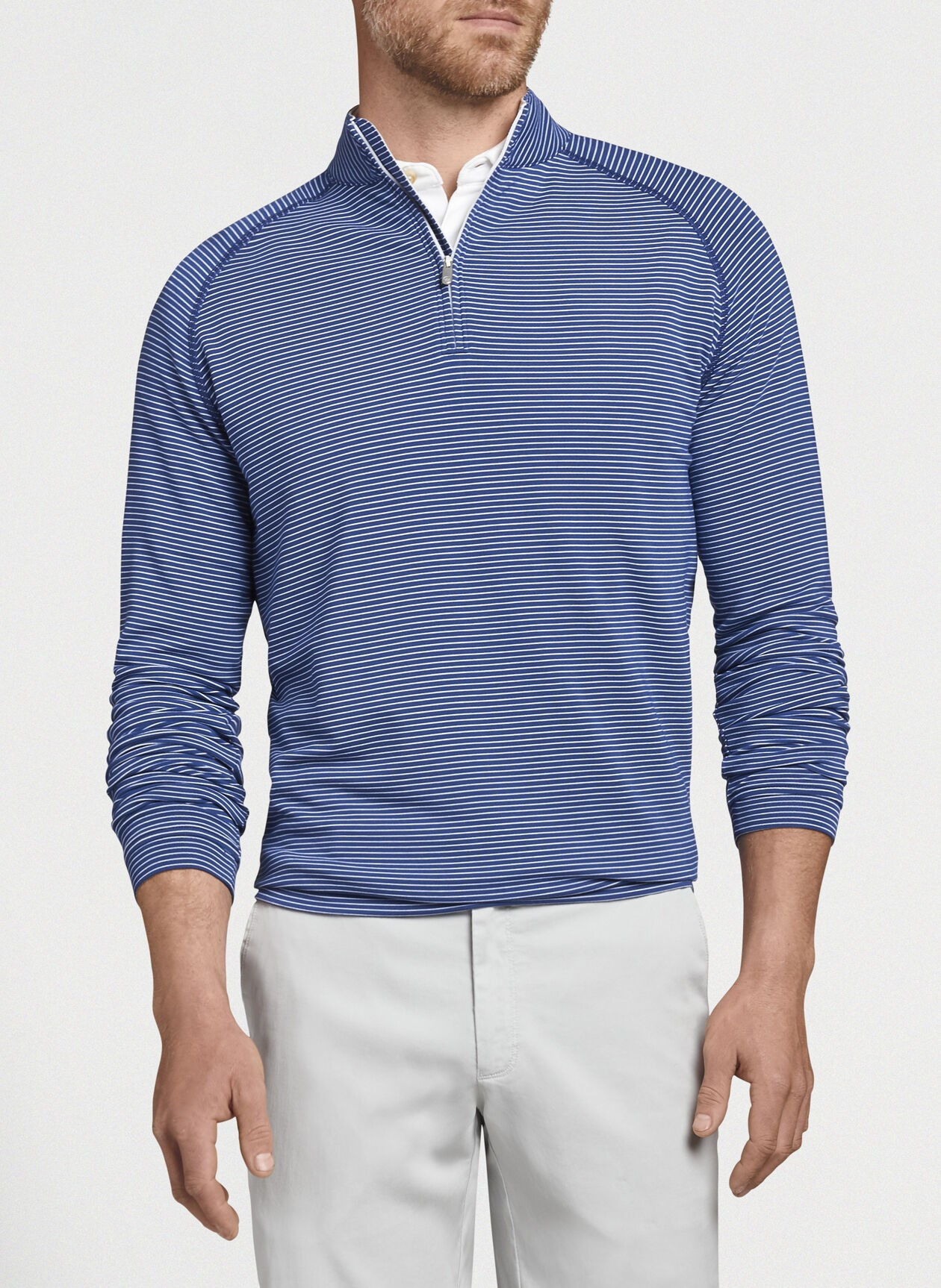 drirelease® Natural Touch Stripe Quarter-Zip | Peter Millar