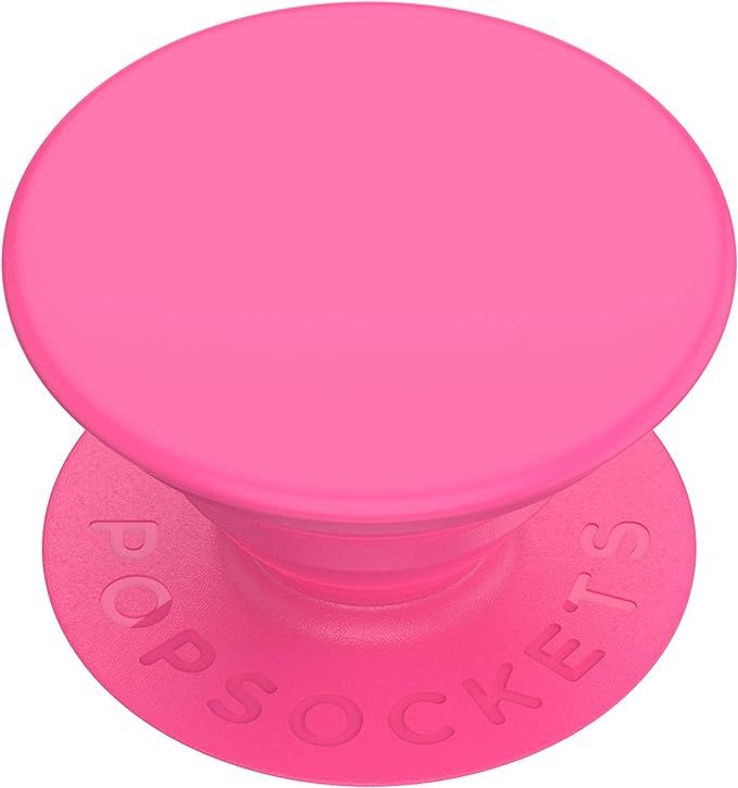 PopSockets PopGrip: Phone Grip and Phone Stand, Collapsible, Swappable Top, Neon Pink | Amazon (US)