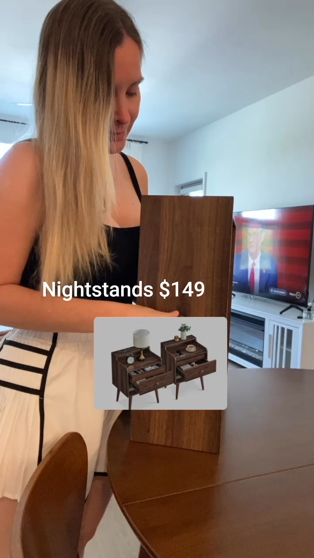 Pretty and adorable set price! Walnut nightstands 🫶🏻🫶🏻🫶🏻

#LTKHome #LTKFestival #LTKSeasonal