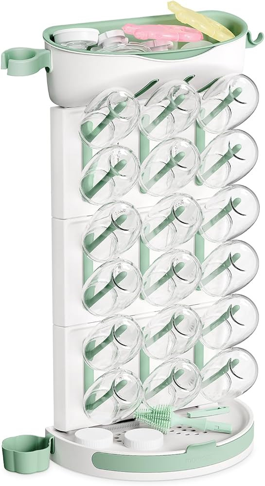 Momcozy Baby Bottle Drying Rack for 18 Bottles, Space Saving Countertop Vertical Rack for Baby Ac... | Amazon (US)