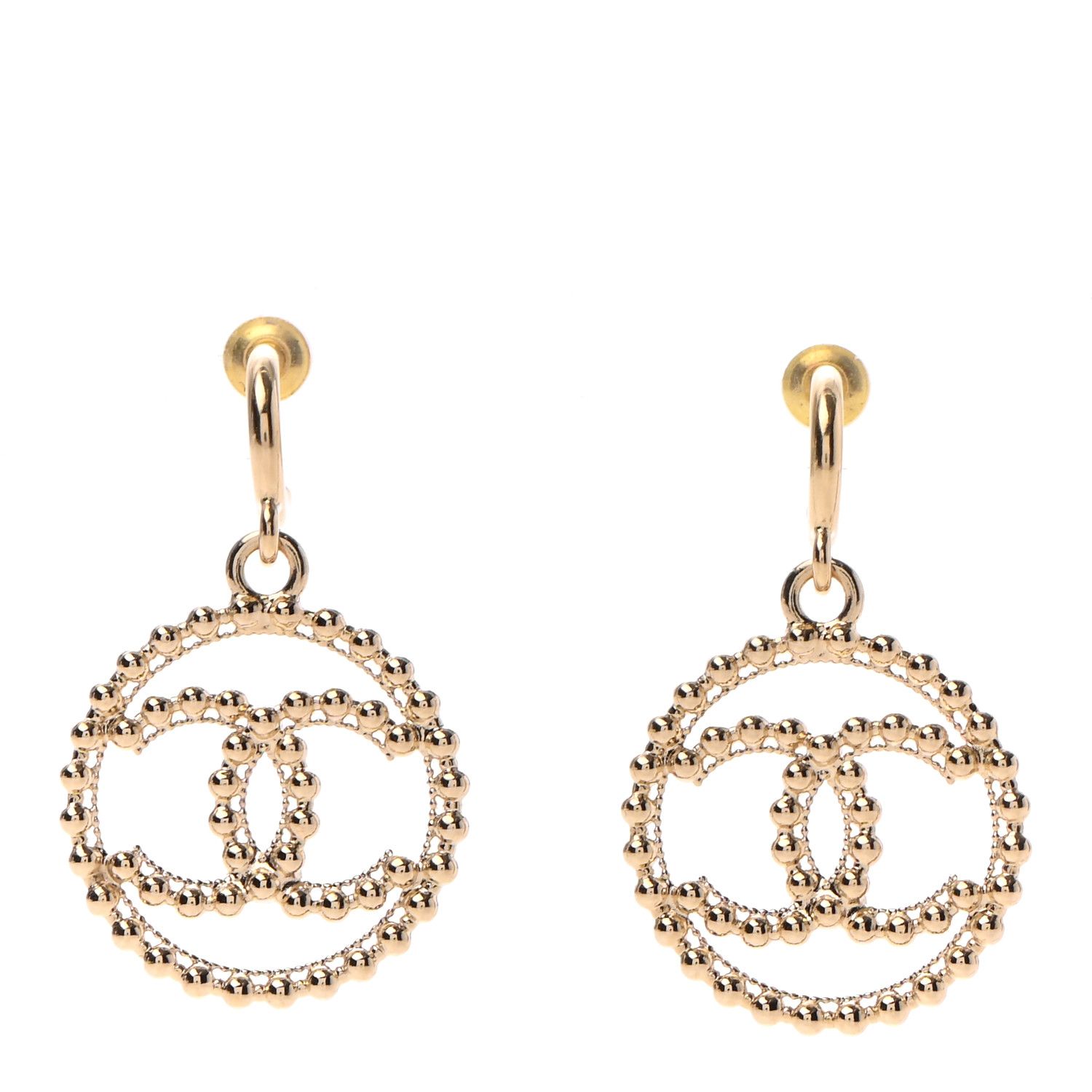 CHANEL

Metal Bead CC Drop Earrings Gold | Fashionphile