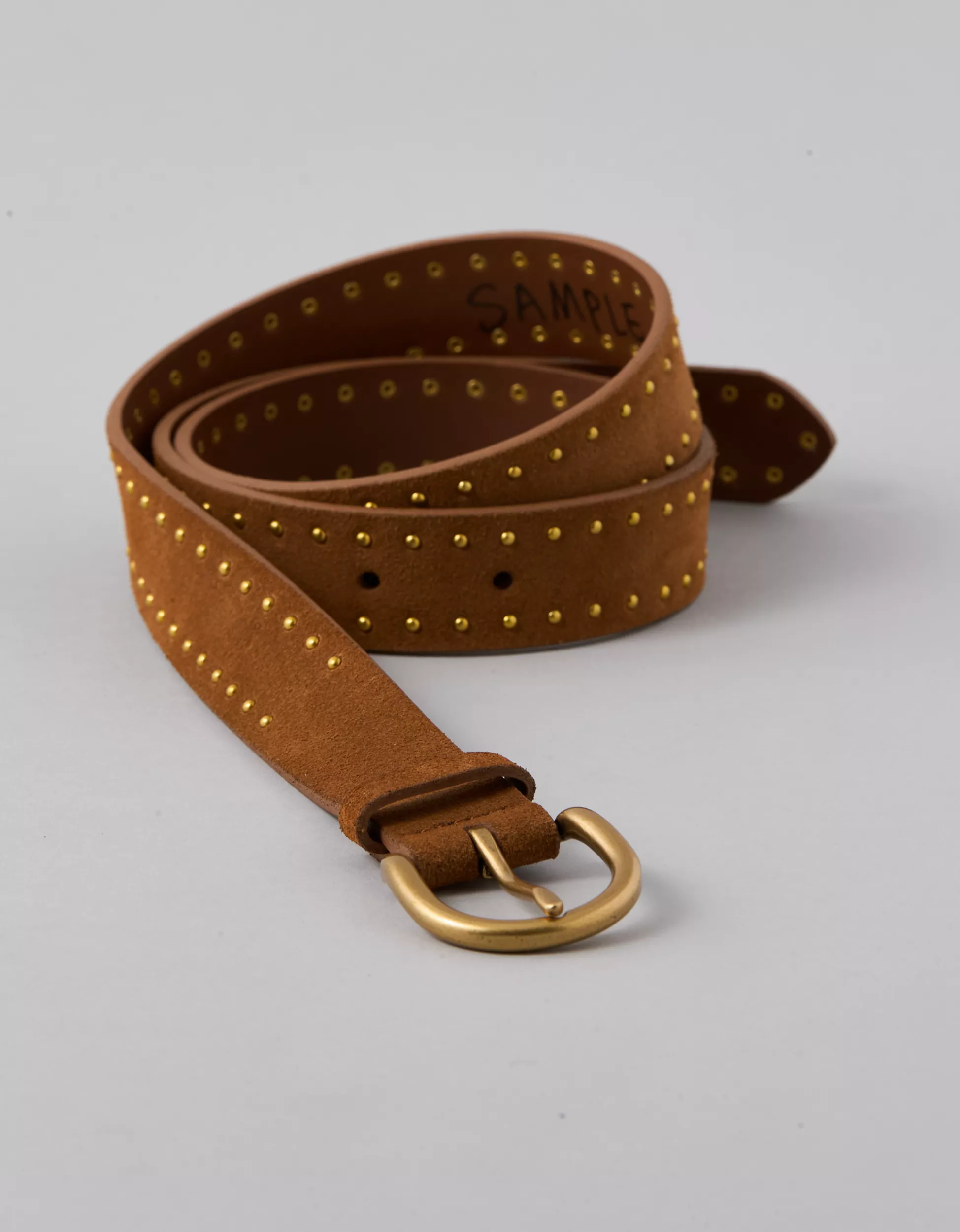 AE Suede Studded Belt | American Eagle Outfitters (US & CA)