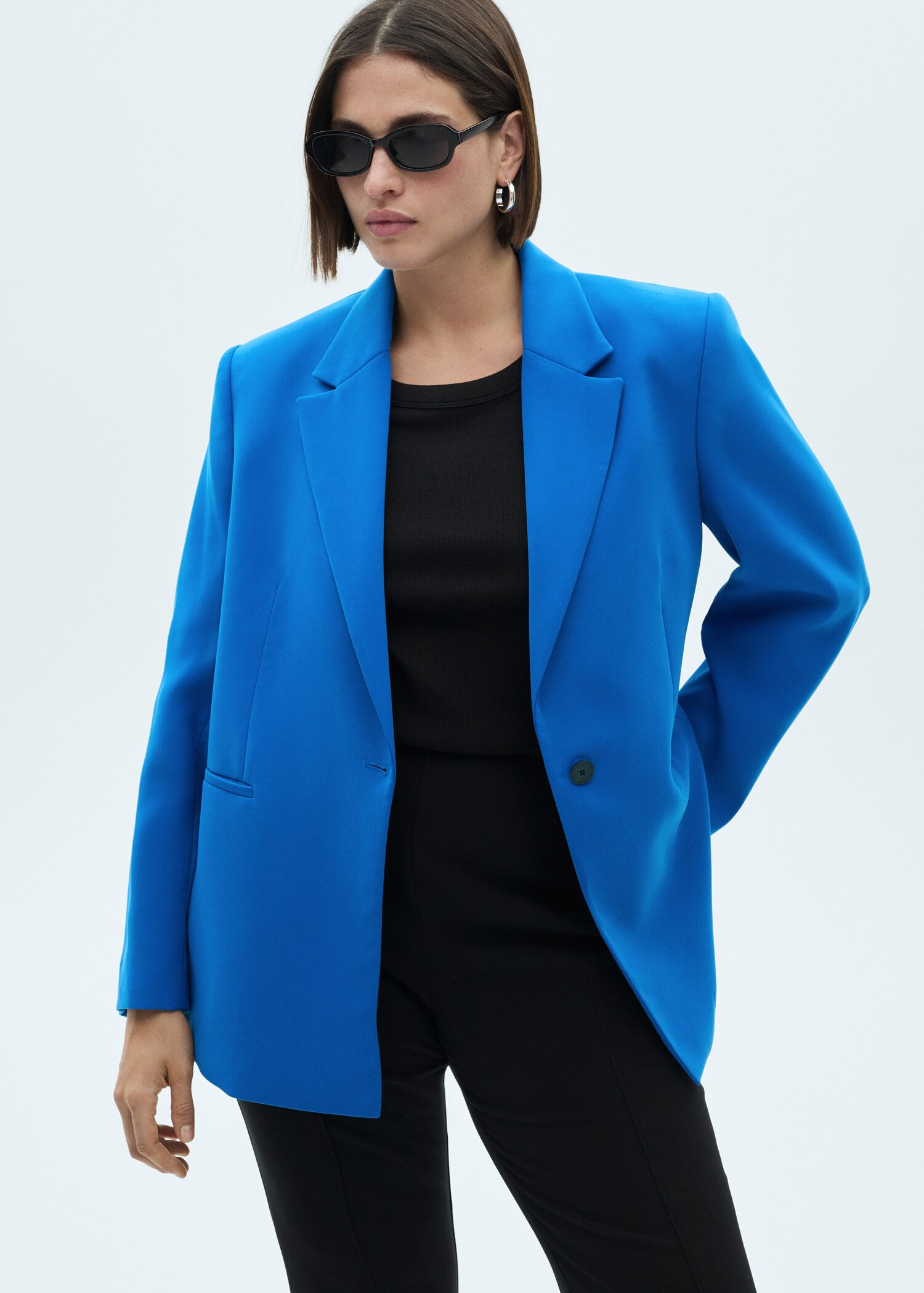 Straight-fit suit blazer - Women | MANGO USA | Mango (US/MX/AU)