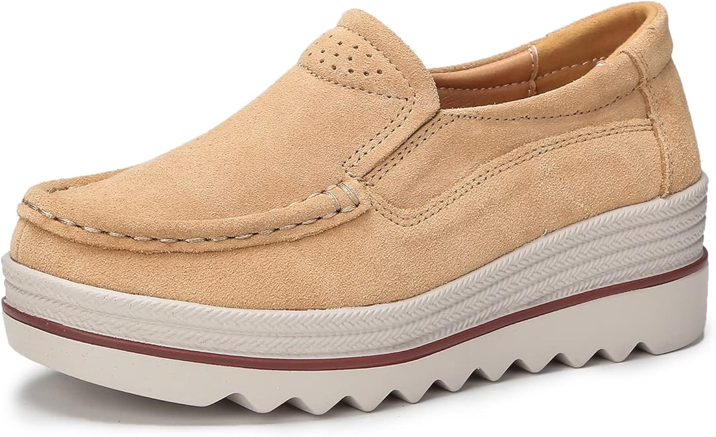 Ruiatoo Womens Slip on Loafers Comfortable Thick Soft Platform Shoes Business Casual Walking Shoe... | Amazon (US)