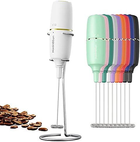 HadinEEon Milk Frother Handheld, Electric Milk Foamer for Coffee, Coffee Frother with Stainless S... | Amazon (US)