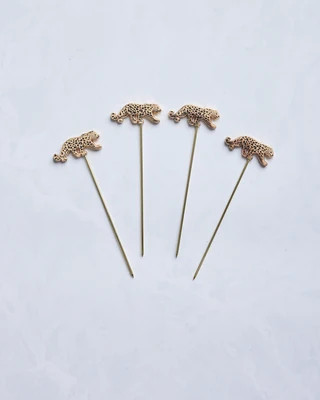 Printfresh Gold - Leopard Cocktail Picks - Gold - Leopard Cocktail Picks | Shop.com