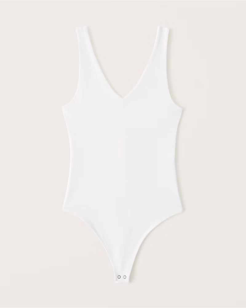 Women's Double-Layered Seamless V-Neck Bodysuit | Women's Up to 40% Off Select Styles | Abercromb... | Abercrombie & Fitch (US)