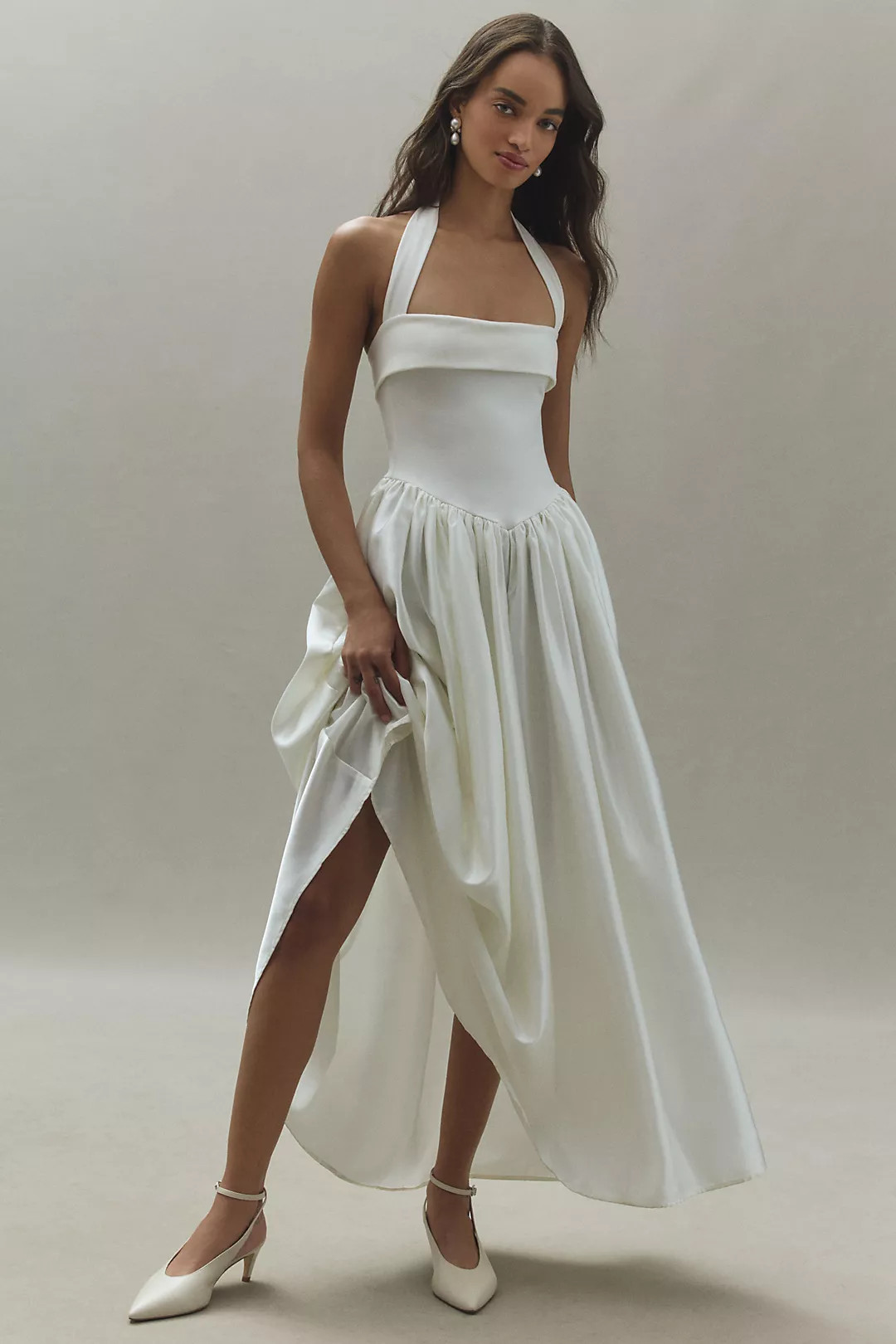 Delfi Collective Megan Halter Drop-Waist Maxi Dress | Anthropologie (US)