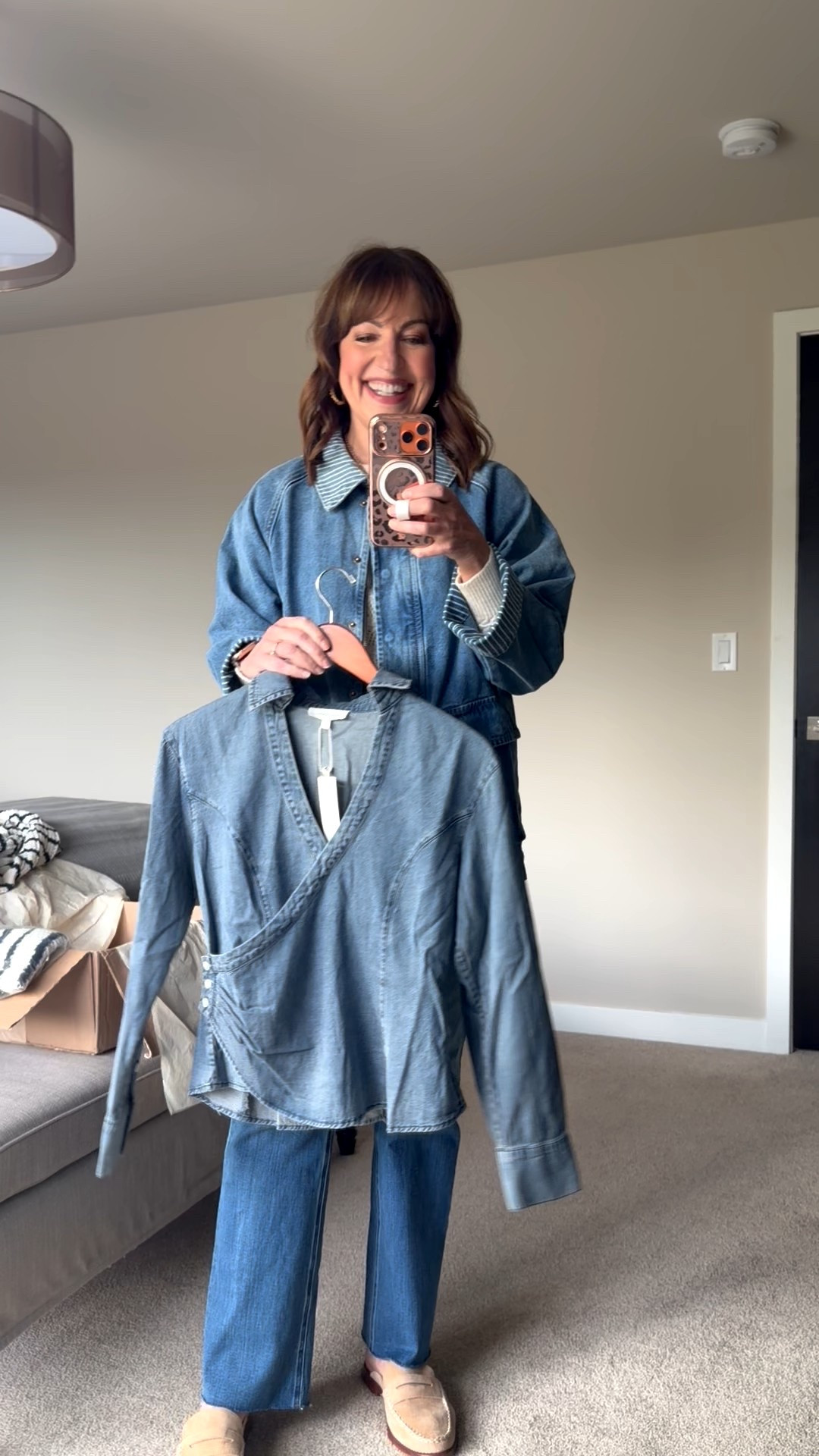 This wrap blouse is so cute! Love the soft denim fabric and waist cinching details! 

Heartloom, wrap blouse, denim blouse 

#LTKOver40 #LTKgrwm #LTKootd