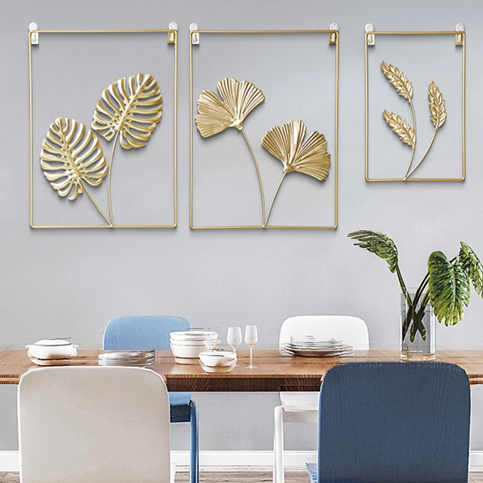 Wall Hanging Nordic Style - Artistic Golden Decorative Ginkgo Ginkgo Leaf Sculpture for Home Deco... | Walmart (US)