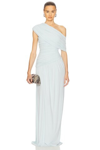 Helsa The Apolla Jersey Dress in Powder Blue from Revolve.com | Revolve Clothing (Global)