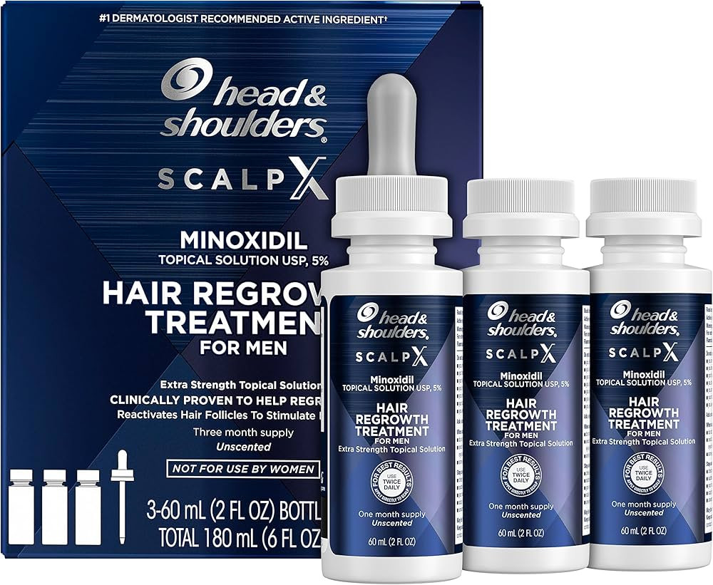 Head & Shoulders Scalp X 5% Minoxidil for Men, Hair Regrowth Treatment for Thinning Hair and Hair... | Amazon (US)