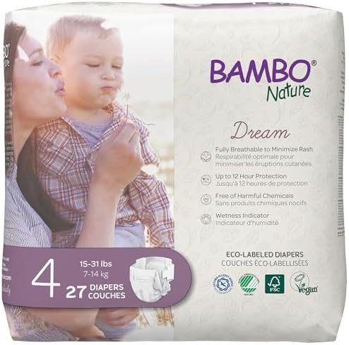 Bambo Nature Hypoallergenic Baby Diapers, Eco-Labelled Sustainable Diapers, Enhanced Leakage Prot... | Amazon (US)