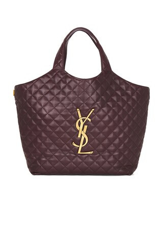 Saint Laurent Icare Maxi Shopping Tote Bag in Wine | FWRD 