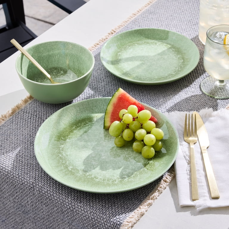 Better Homes and Gardens Bamboo Melamine Green Reactive Cereal Bowl | Walmart (US)