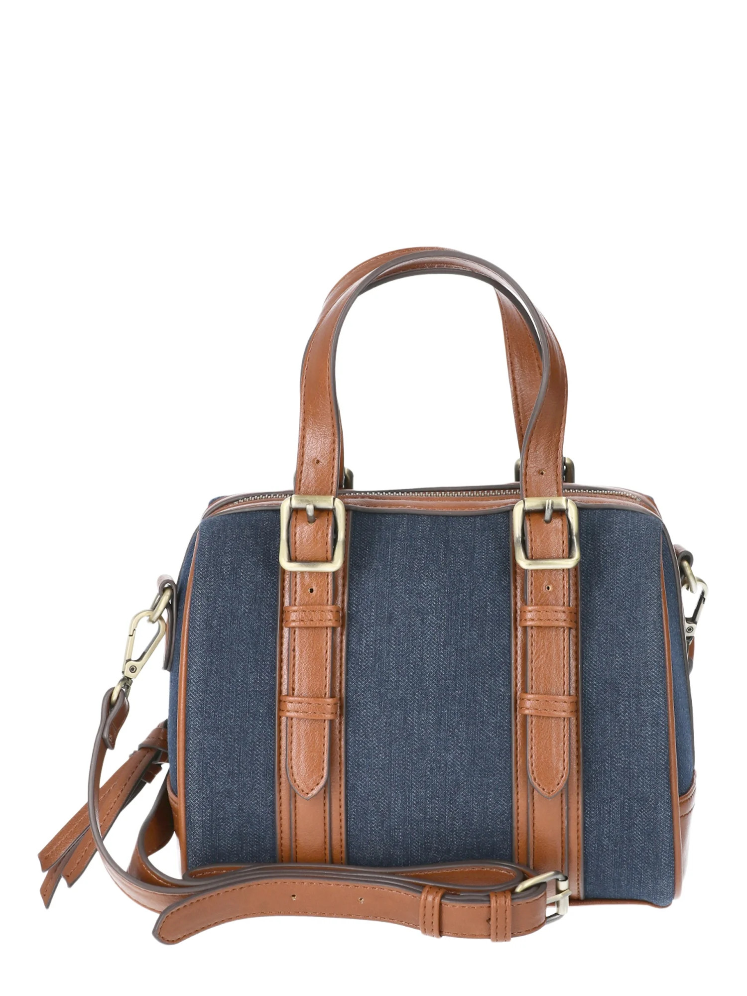 Time and Tru Women's Melissa Satchel Handbag, Denim Blue | Walmart (US)