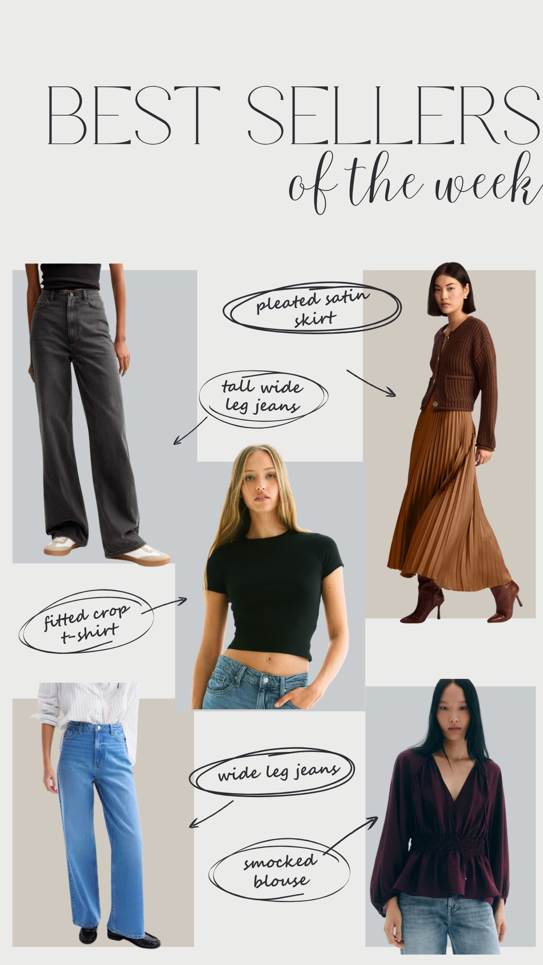 Best sellers from the last week, top products, denim, high street finds, pleated skirt, H&M, New Look, F&F 

 #LTKuk #LTKautumn #LTKstyletip