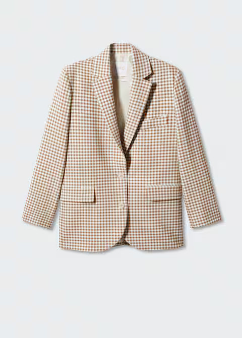 Check tweed jacket -  Women | Mango USA | MANGO (US)