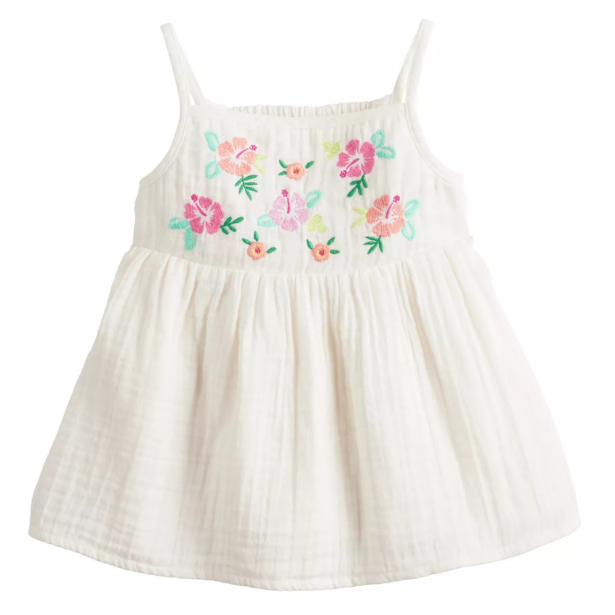 Baby & Toddler Girl Jumping Beans® Embroidered Babydoll Tank Top | Kohl's