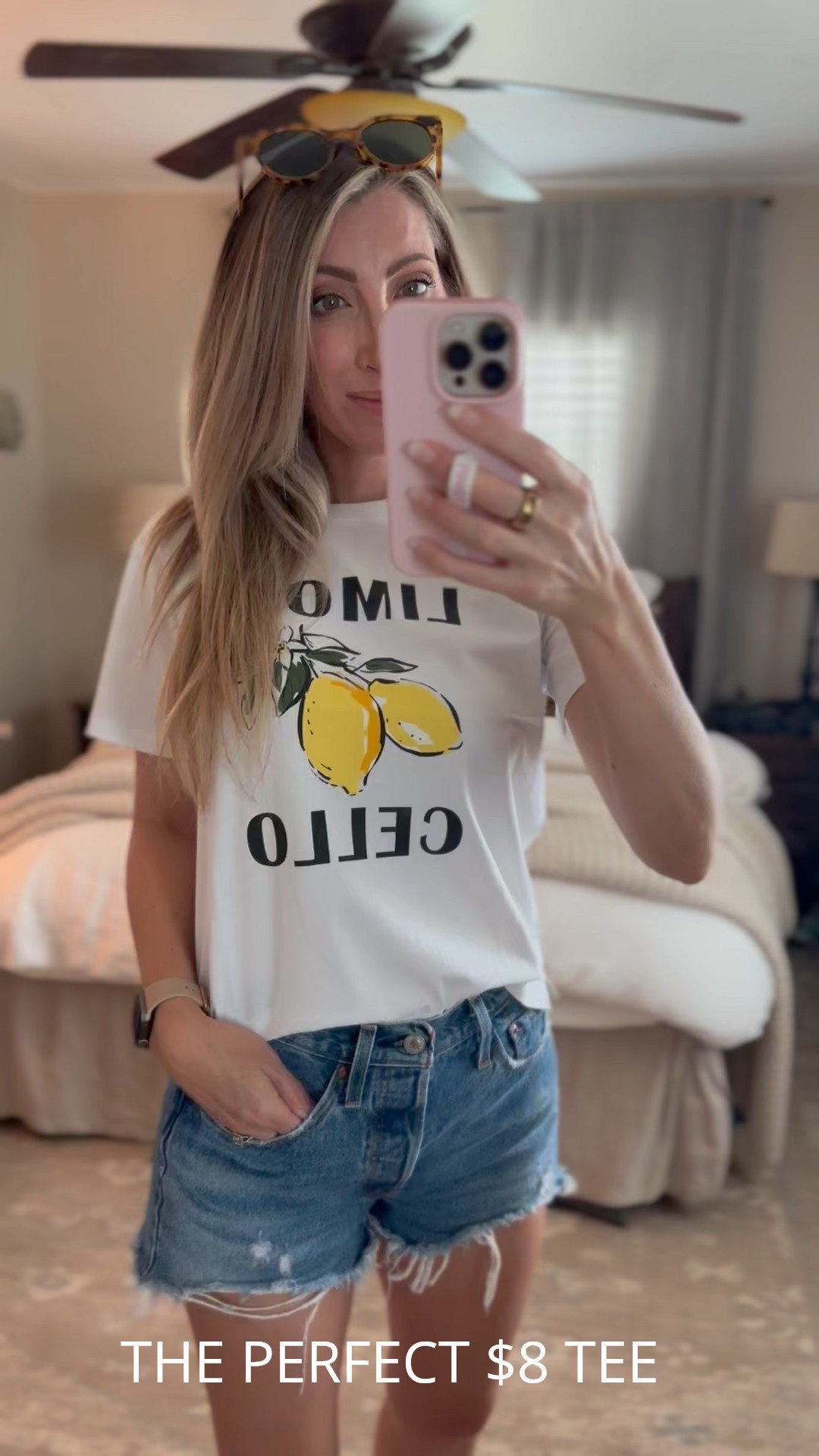 The perfect $8 t-shirt for summer! Tts wearing XS. Love the fit of this top and it’s not shear! Levi shorts are tts. Summer outfit, cutoff shorts, affordable summer outfit, spring outfit, Memorial Day outfit. Callie Glass 

#LTKSeasonal #LTKFindsUnder100 #LTKFindsUnder50