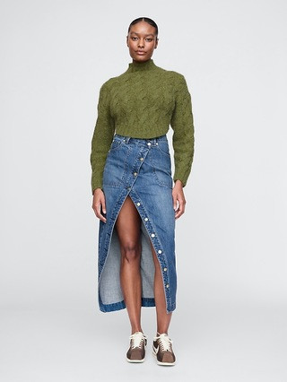 Gap × Cult Gaia Cropped Cable-Knit Sweater | Gap (US)