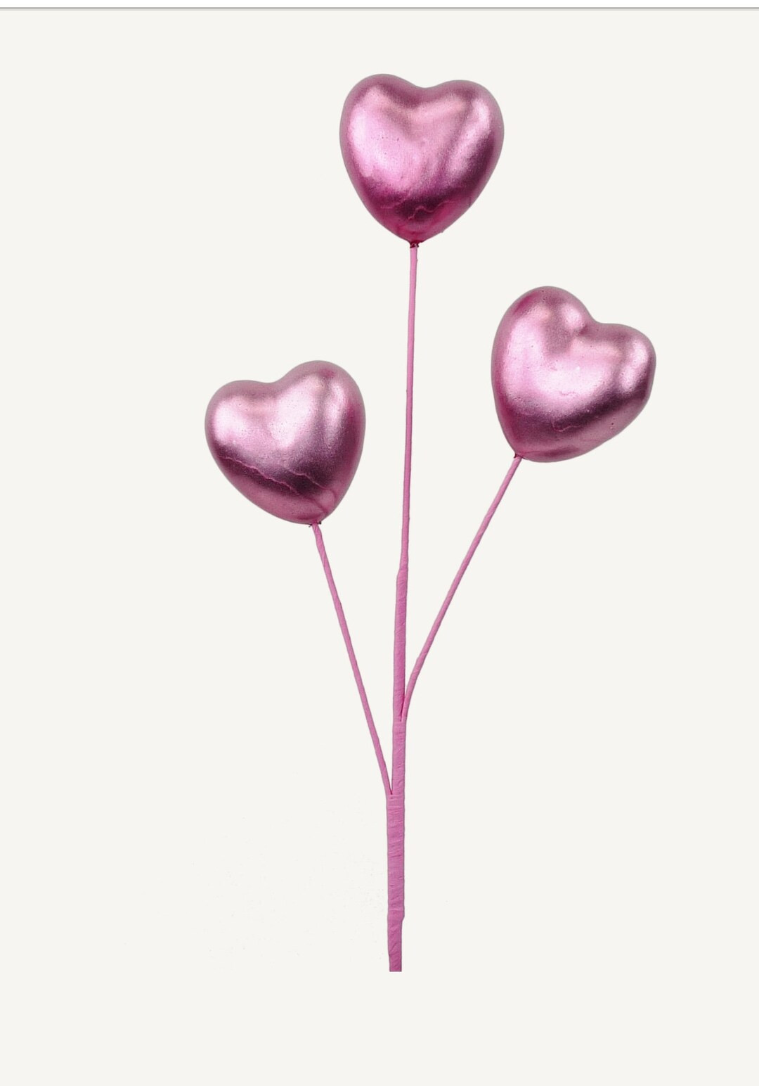 Pink Metallic Valentine Heart Spray, Greenery,, Wreath Christmas Tree Decorating Picks, Wreath Em... | Etsy (US)