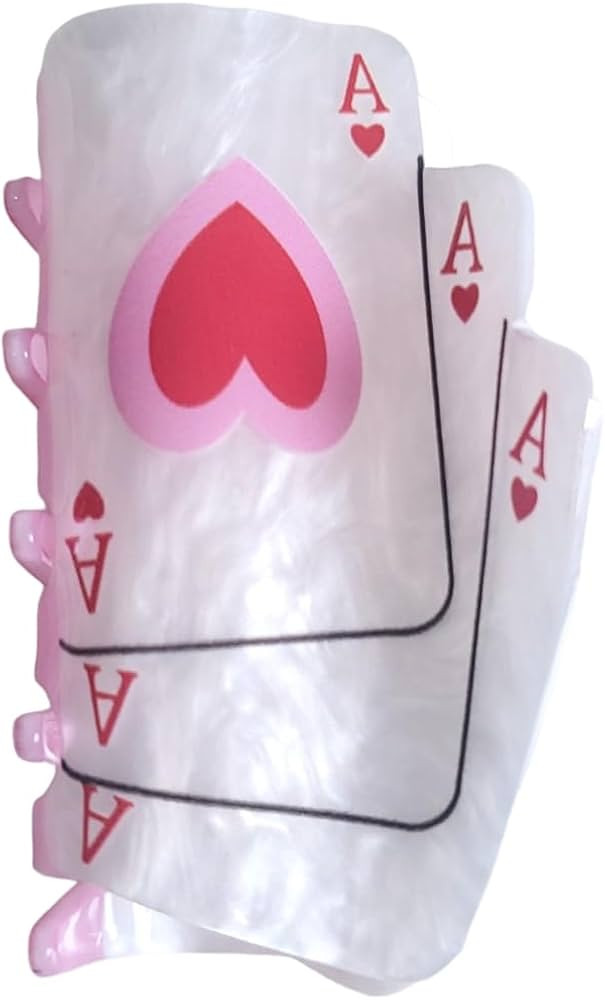 Poker A Hair Clip,Acrylic Claw Clips,Hair Clips for Women | Amazon (US)