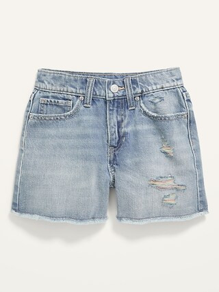 Sky-Hi Frayed-Hem Jean Shorts for Girls | Old Navy (US)