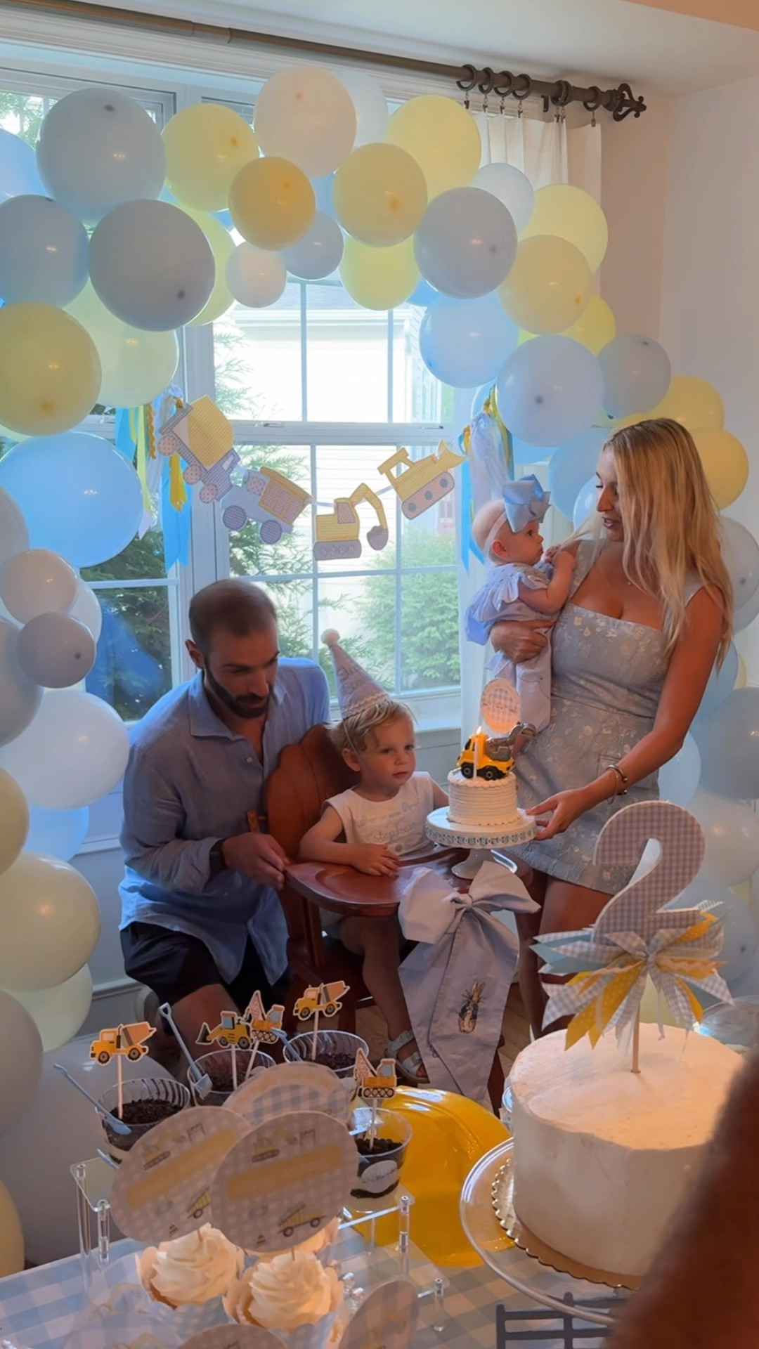 Pastel construction themed birthday party 
