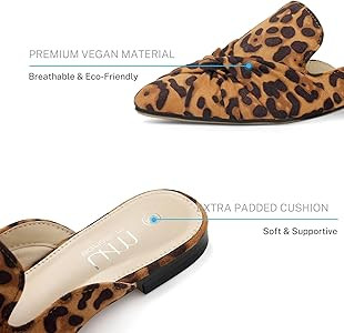 MUSSHOE Mules for Women Flats Comfortable Women Mules Backless Loafers with Knot | Amazon (US)