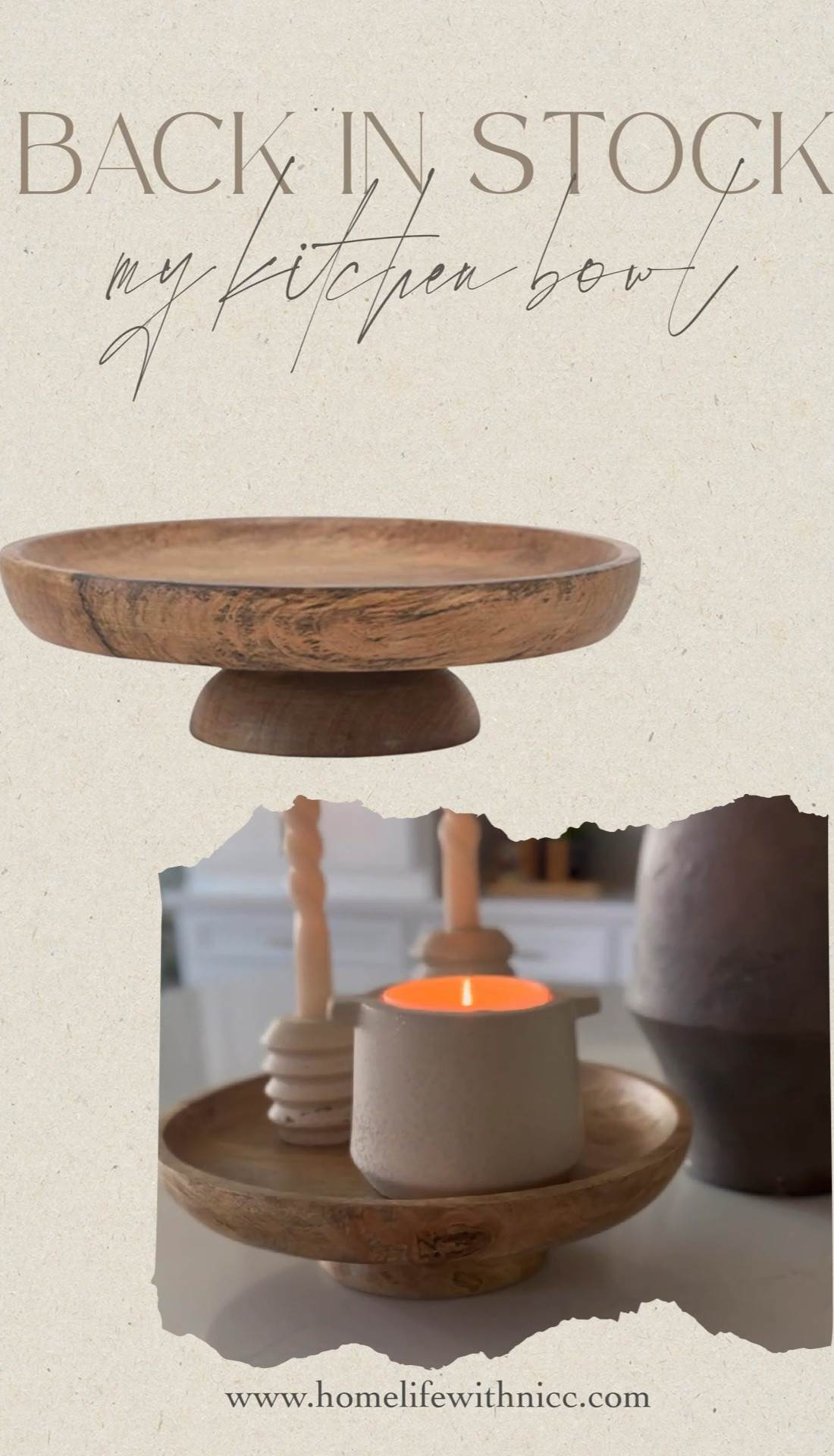 My kitchen island bowl is finally back on stock!!!! 🫶🏼🫶🏼🫶🏼🫶🏼 Y’all ask about this beautiful wooden pedestal bowl allll the time and they finally brought it back!! 🙌🏼🙌🏼 It’s from Amazon and super affordable 
.
#homedecor #favefind #pedestalbowl #decorativebowl #amazonfind #amazonhome

#LTKhome #LTKunder50 #LTKFind