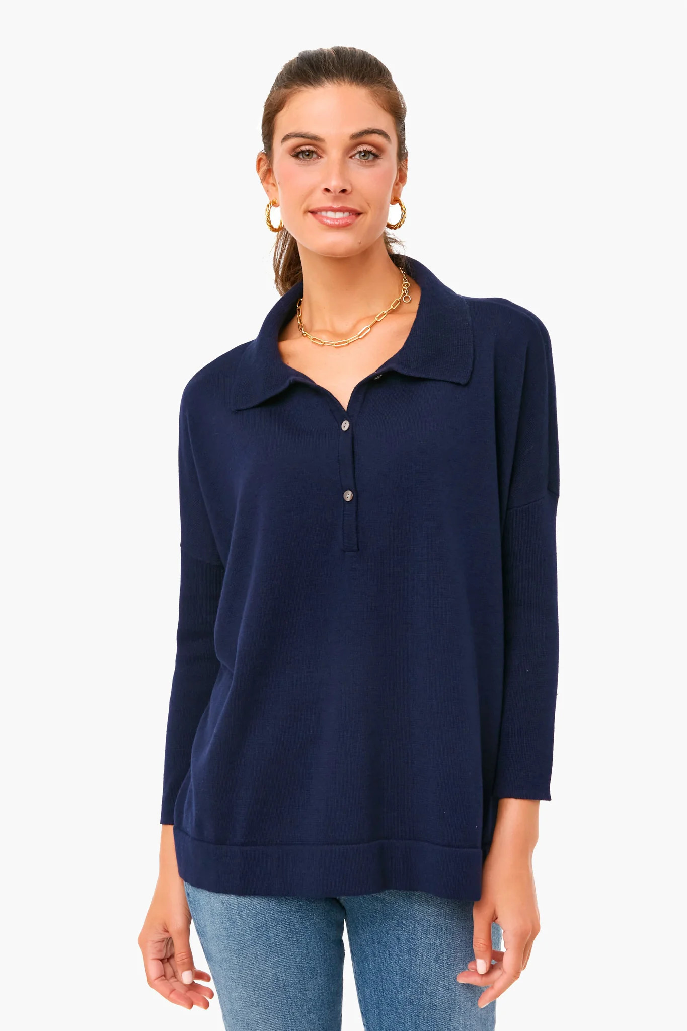 Navy Clayton Knit Polo | Tuckernuck (US)