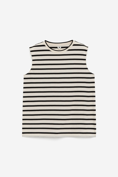 Loose Fit Tank Top – Black/Off White – Women – ARKET GB | Arket UK